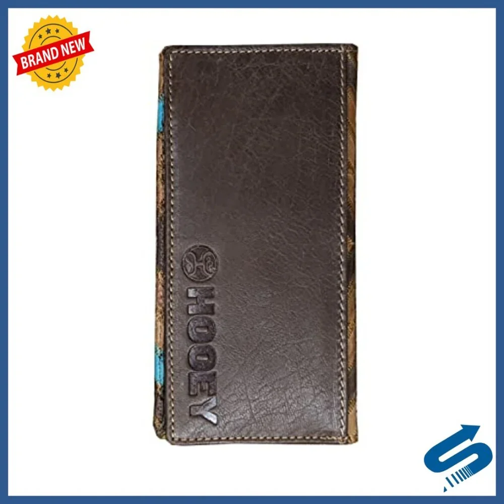 Genuine Leather Slim Western Wallet with Multiple Card Slots